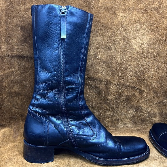Buttero Black Leather Inner Zip Boots - Picture 6 of 12